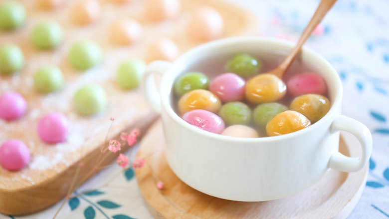 五彩小汤圆12m宝宝辅食