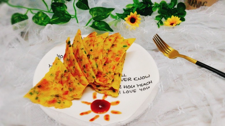 百变鸡蛋火腿肠虾皮鸡蛋饼