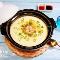 补钙鲜嫩虾糕豆浆水蛋版