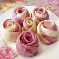 紫薯玫瑰花馒头