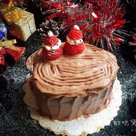 圣诞树桩蛋糕