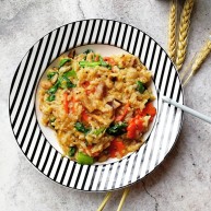 宝宝辅食—杂蔬虾皮猪肉烩饭