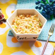 宝宝辅食12M虾松杂蔬炒饭