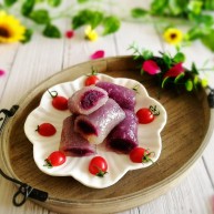 辅食计划水晶紫薯卷