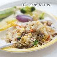 12个月以上辅食牛肉香菇蛋炒饭