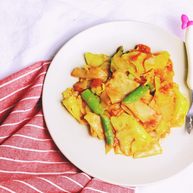 炒饺子皮蔬菜面片