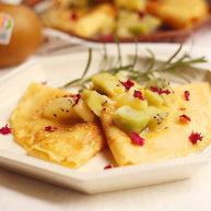 奇异果佐软可丽饼