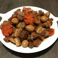 农品堂亚麻籽油试吃鹌鹑蛋烧肉