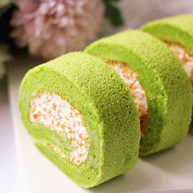 小清新范儿滴菠菜南瓜蛋糕卷