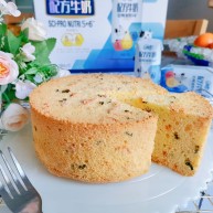 香葱肉松戚风蛋糕6寸圆模