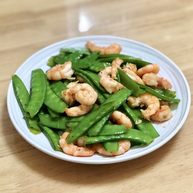 荷兰豆炒虾仁