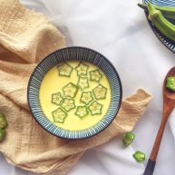 宝宝辅食12M秋葵牛奶蒸蛋羹