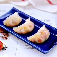 番茄虾仁鸡蛋水晶蒸饺