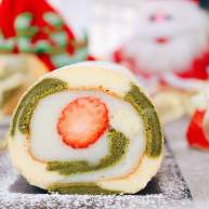 圣诞草莓蛋糕卷