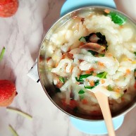 宝宝辅食杂蔬肉松面线