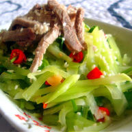 傣族风味菜凉拌莴笋丝