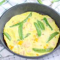 虾仁荷兰豆早餐饼