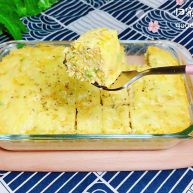 西兰花玉米鸡肉糕芝士焗烤版