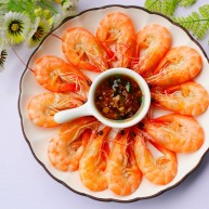 鲜嫩无比的白灼虾