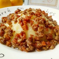 圆土豆肉末火腿丁土豆泥