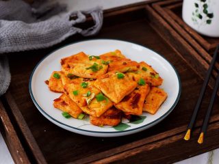 12、香煎豆腐,成品图