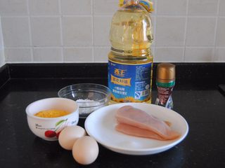 1、黑椒鸡米花,准备好材料