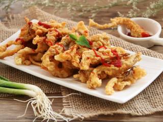 7、孜然蘑菇,搭配番茄酱超级好吃；