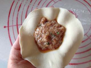 13、灌汤包,放入肉馅