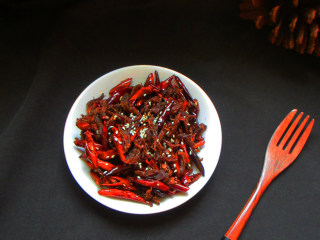 9、灯影牛肉丝,尝了一下,真的好吃哭