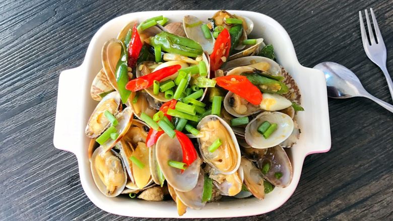 爆炒香辣花蛤~好吃到爆