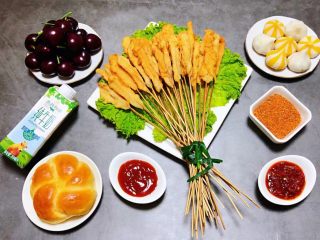 16、鸡肉串串香,好丰盛的一顿早餐看着就要大赞噢