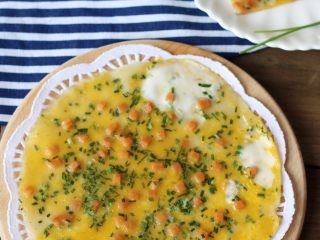 14、野葱鸡蛋饼儿,孩子说这是中式的披萨饼