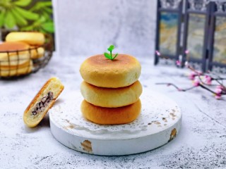 15、蜜豆喜饼～香甜松软,宝贝一口气吃三个。