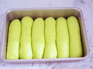 11、菠菜排包,等再次发酵两倍大时