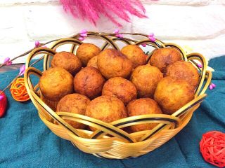 14、炸红薯丸子,柔软的口感，淡淡的香甜好吃的停不下来