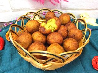 15、炸红薯丸子,里面软软黄黄的，外面金灿灿的，好有食欲