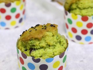 17、牛油果玛芬蛋糕,成品图。