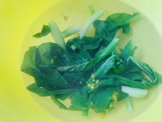 10、香菇滑鸡粥,青菜用开水焯一下