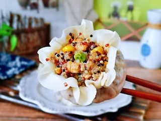 24、糯米藜麦鸡胸时蔬烧菜,我要开动喽~健康低脂的烧麦。