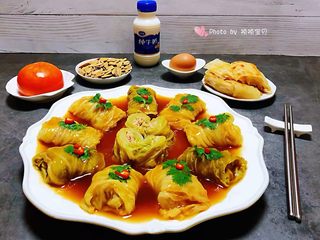 16、#冬日暖心菜#白菜包肉,普通的食材用心去做就会有意想不到的惊喜