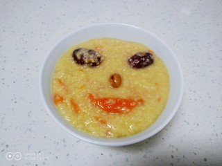 9、胡萝卜小米粥,盛出