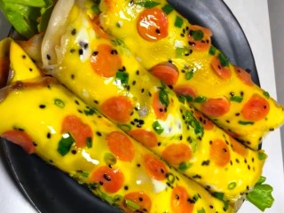 8、早餐鸡蛋饼,营养又好吃的早餐鸡蛋饼做好了