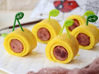 12、香肠厚蛋烧,摆盘