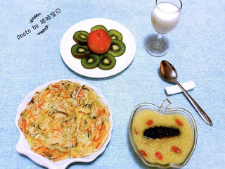 6、小米海参粥,小米海参枸杞粥营养超级丰富适合体弱人群多多食用