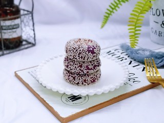 16、补血养颜～低脂紫薯红糖糯米饼,特别好吃！低脂，补血又养颜！