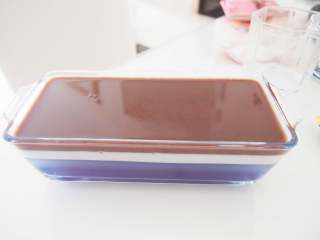 8、星空果冻,将步骤7的溶液倒入模具放入冰箱冷藏至凝固