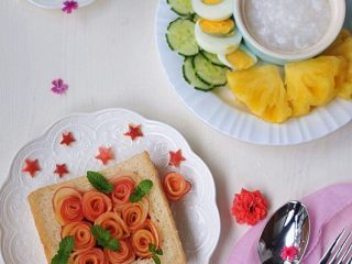 15、苹果花土司盒,和心爱的人一起享用吧，祝大家每天心情都美美滴！