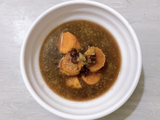 8、红豆小米粥,出锅可加适量冰糖/红糖搅拌食用