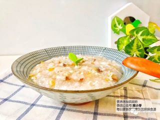 1、宝宝辅食：栗子鸡丝粥,好啦