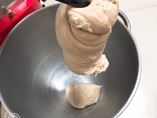 9、奶油黑麦奶酪包,检查面团能否出膜。